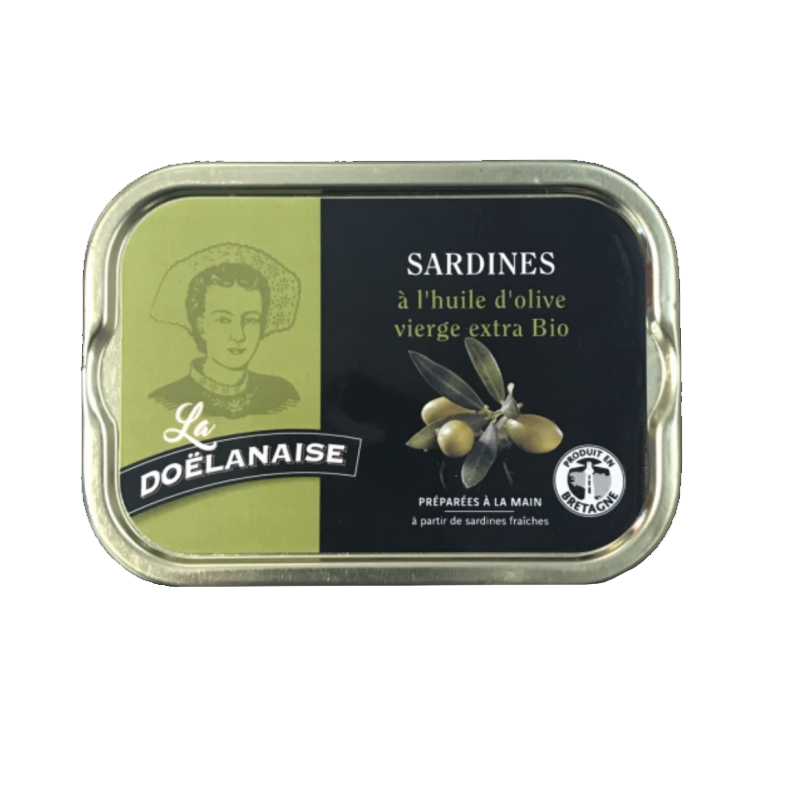 Sardines à l’huile d’olive vierge extra Bio