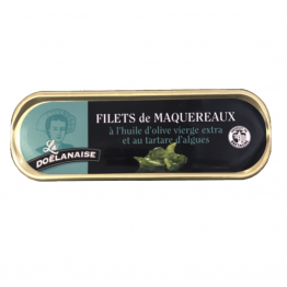 Filets de maqueraux à l'huile d'olive vierge extra et au tartare d'algues