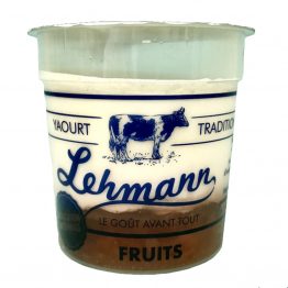 Yaourts fruits bi-couche fraise