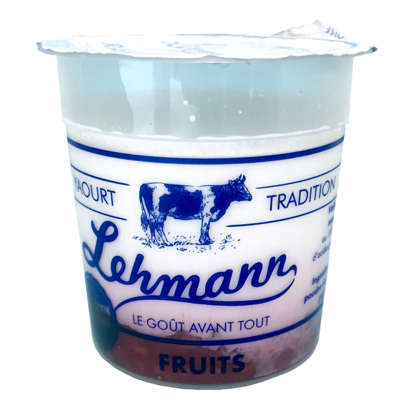Yaourts fruits bi-couche framboise