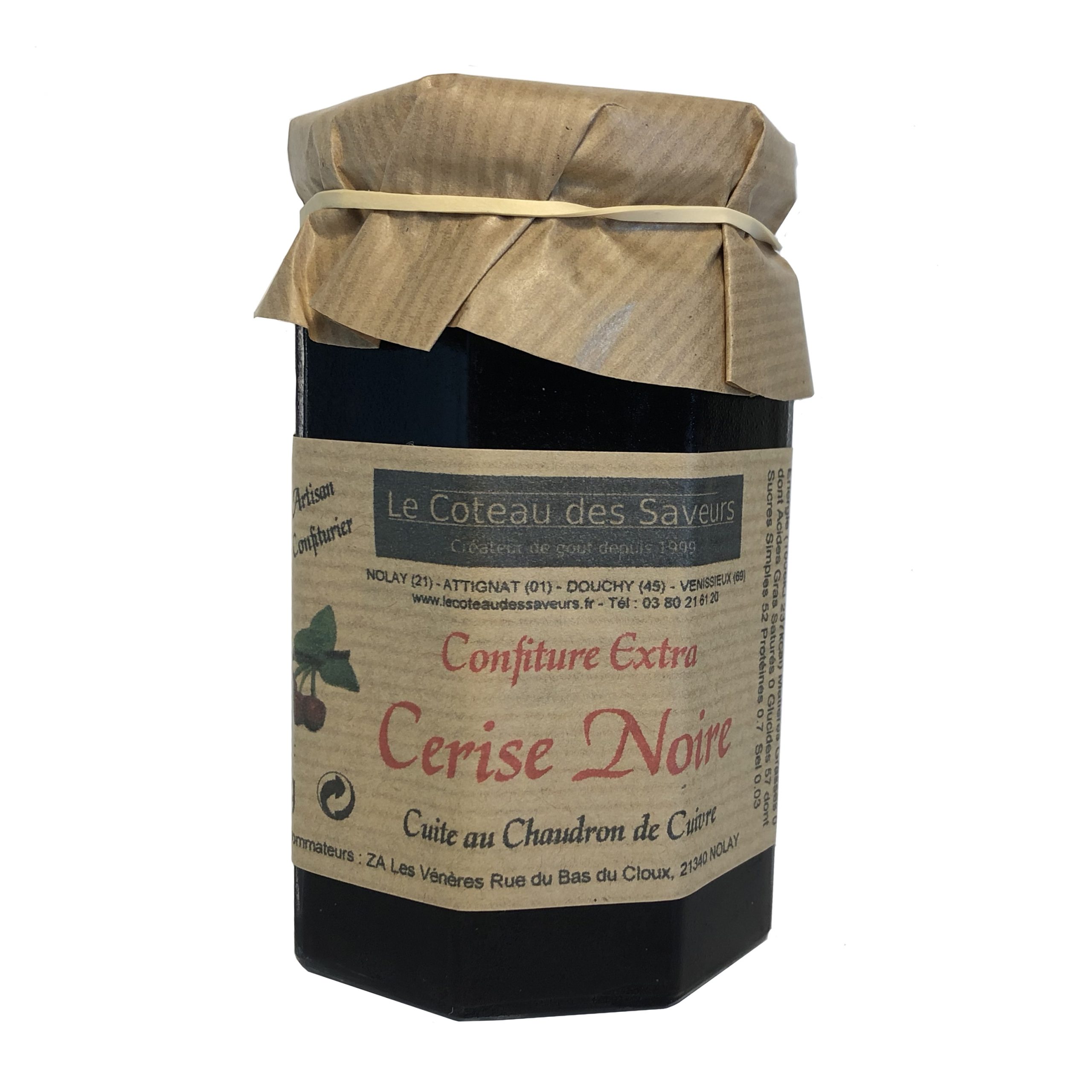 Confiture extra de cerises noires (370 g)