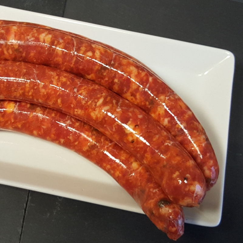 Chipolatas au piment d'Espelette - 1 kg (12 pièces)