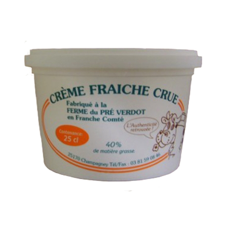 Crème fraîche épaisse crue 40 % MG