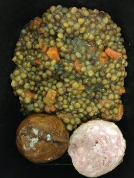 Saucisses/lentilles