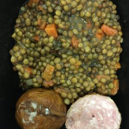 Saucisses/lentilles