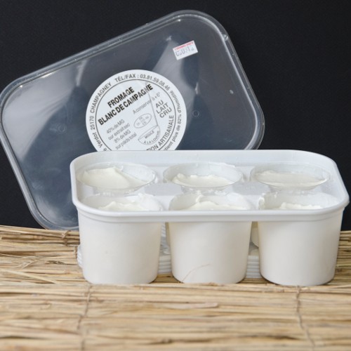 Fromage blanc de campagne en mini faisselle - 6 x 120 g